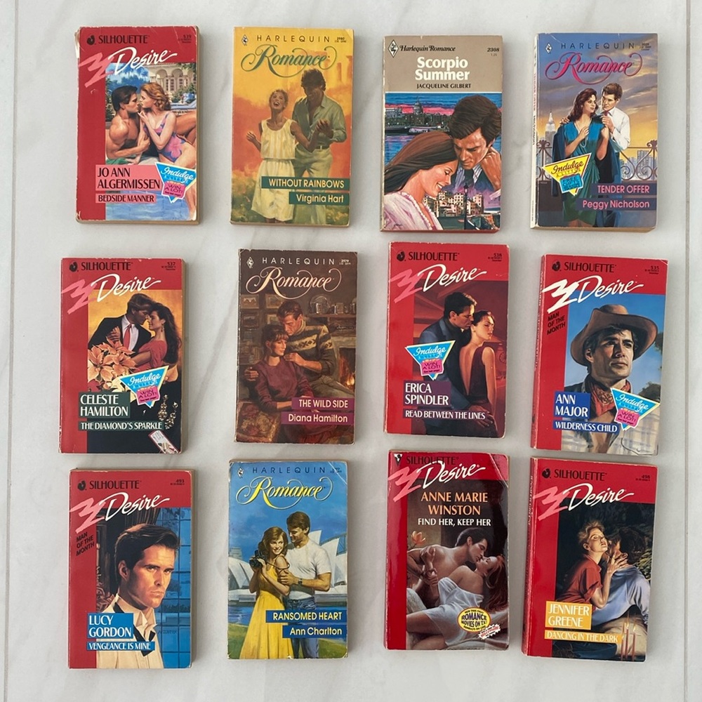 Vintage RARE Book Collection (12)- Silhouette Harlequin - Romance books